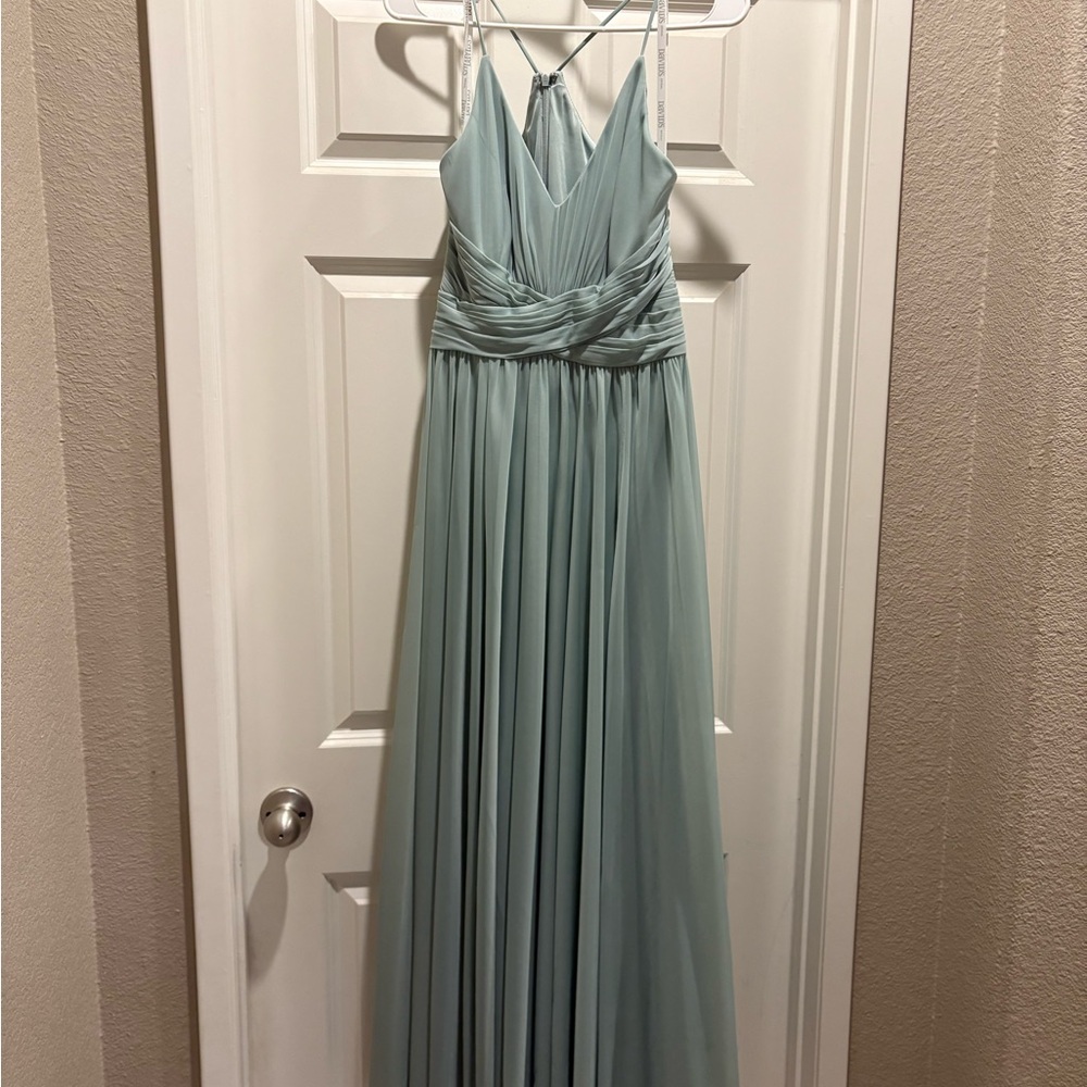 David’s bridal bridesmaid dress dusty sage